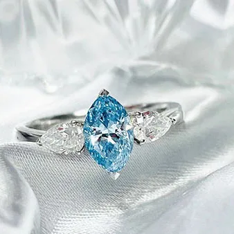 ZKZ jewelry custom loose vvs CVD diamonds india igi certified gia certified hpgt blue diamond ring