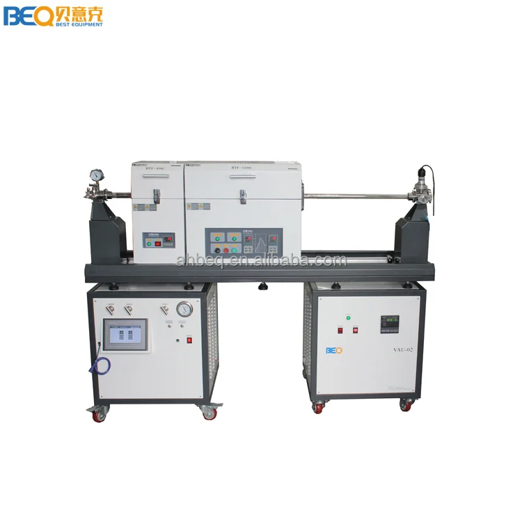 Sliding Tube Furnace Laboratory 1200c Horizontal Vacuum Plasma Enhanced Chemical Vapor Deposition Pecvd Tube Furnace