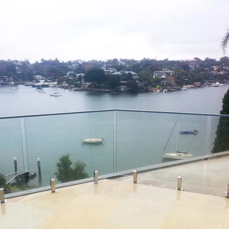 Design modern stainless steel Terrace Frost Commercial Hand Balcony Outdoor Glass Railing