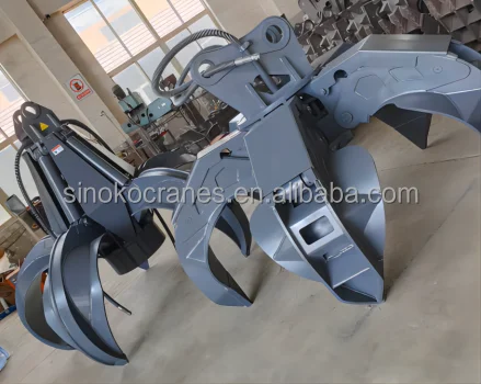Sinokocrans Customized Electric Excavator Grab Bucket For Lifting Steel Scrap
