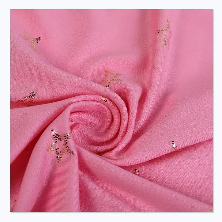 Custom pattern 95%polyester/5%Spandex 4 way spandex foil printing spandex fabric
