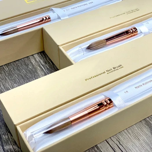 yihuale New nail product 2022 EVAL acrylic brush kolinsky nail brush acrylic kolinsky acrylic brushes 16