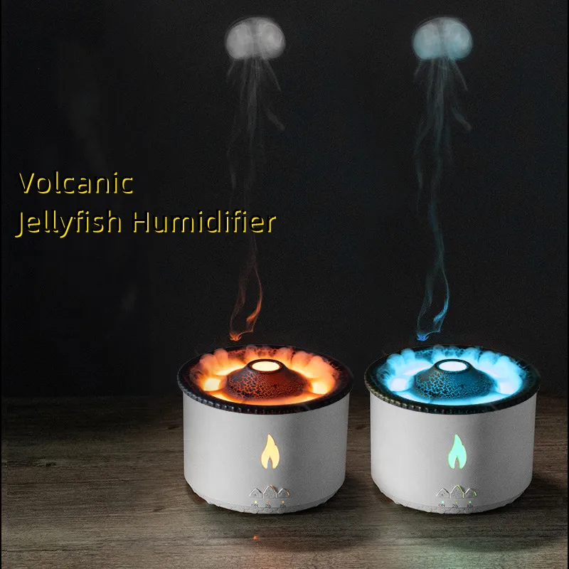 2023 Popular Home Appliance Air Fresher Essential Oil Volcano Aroma Diffuser Flame Volcano Air Humidifier