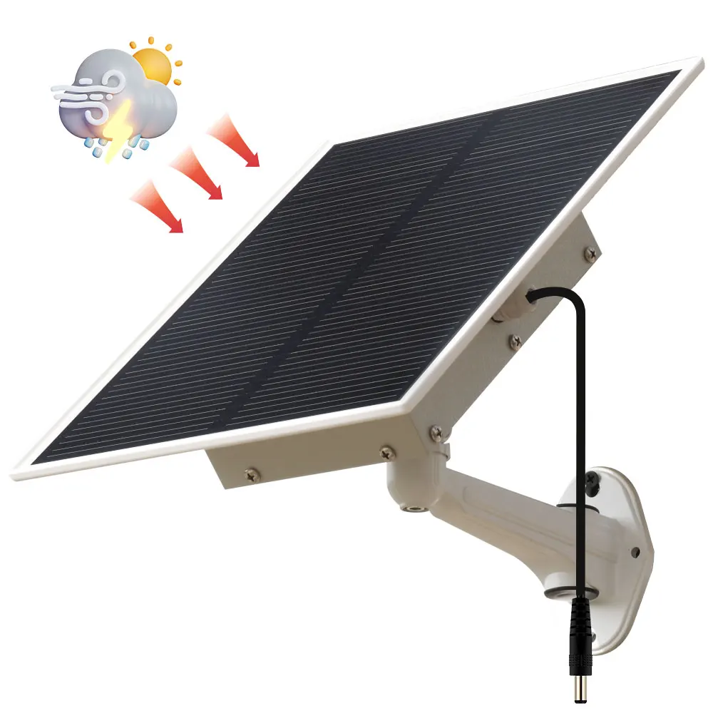 TecDeft Solar Panel Energy  Security System DC 12V/5V Output for CCTV Camera