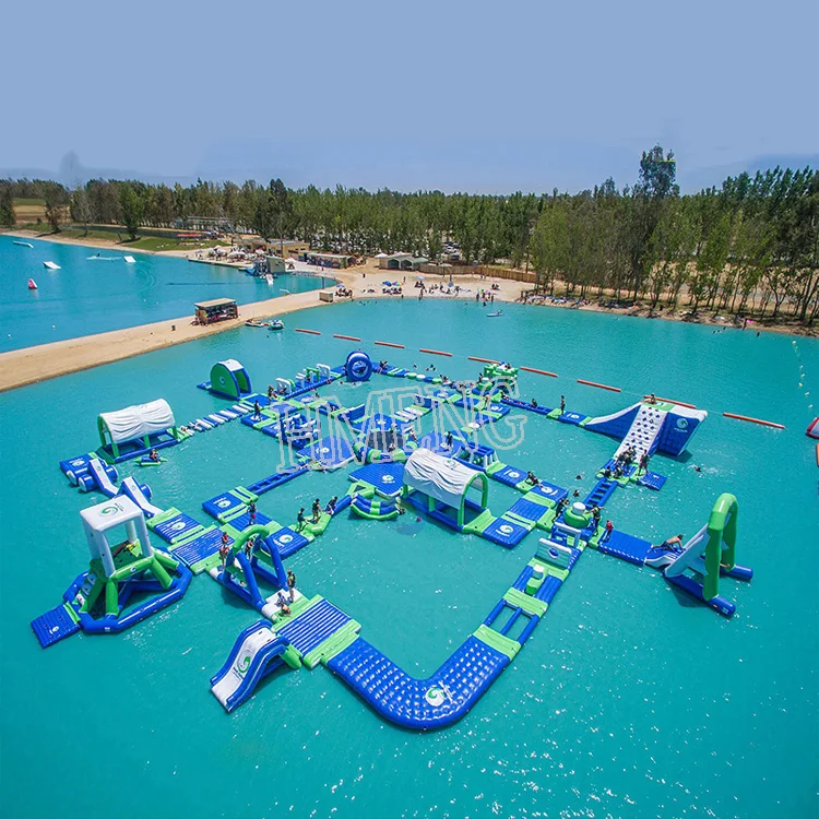 High Quality Large Inflatable Amusement Water Park Play Park With Slide Pool
