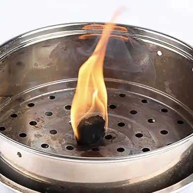 Fireplace Shaving Firelighter Factory Long Time Lasting Burning BBQ Hiking Ignition Brown Fire Starter Square