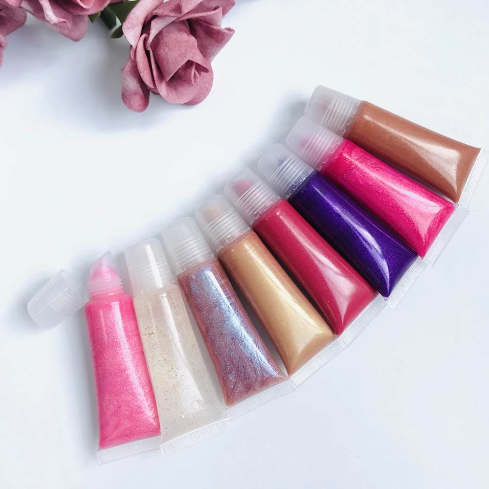 
9 color moisturizing lip gloss shiny jelly lipgloss Clear lip glaze Private Label 