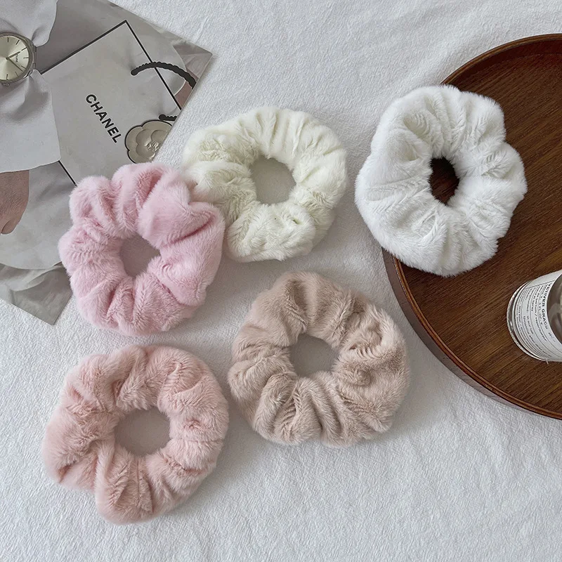 hot sale high quality plush velvet comfort hair scrunchie holder