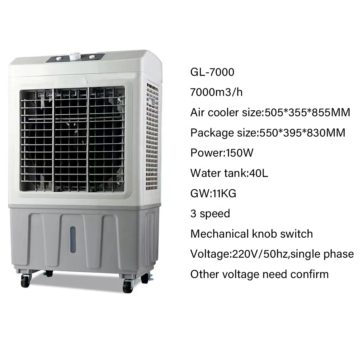 Portable Indoor Room Air Conditioner Wholesale Electric Garage Use Air Cooler Chilled Air Fan Cooling Fan