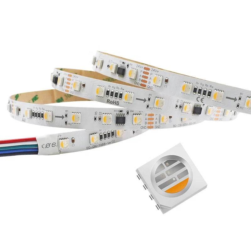 Christmas Outdoor RGBW LED Strip Lights SMD5050 UCS512 WS2811 10 Pixels Digital RGB RGBW 3000K 24V Running LED Strip
