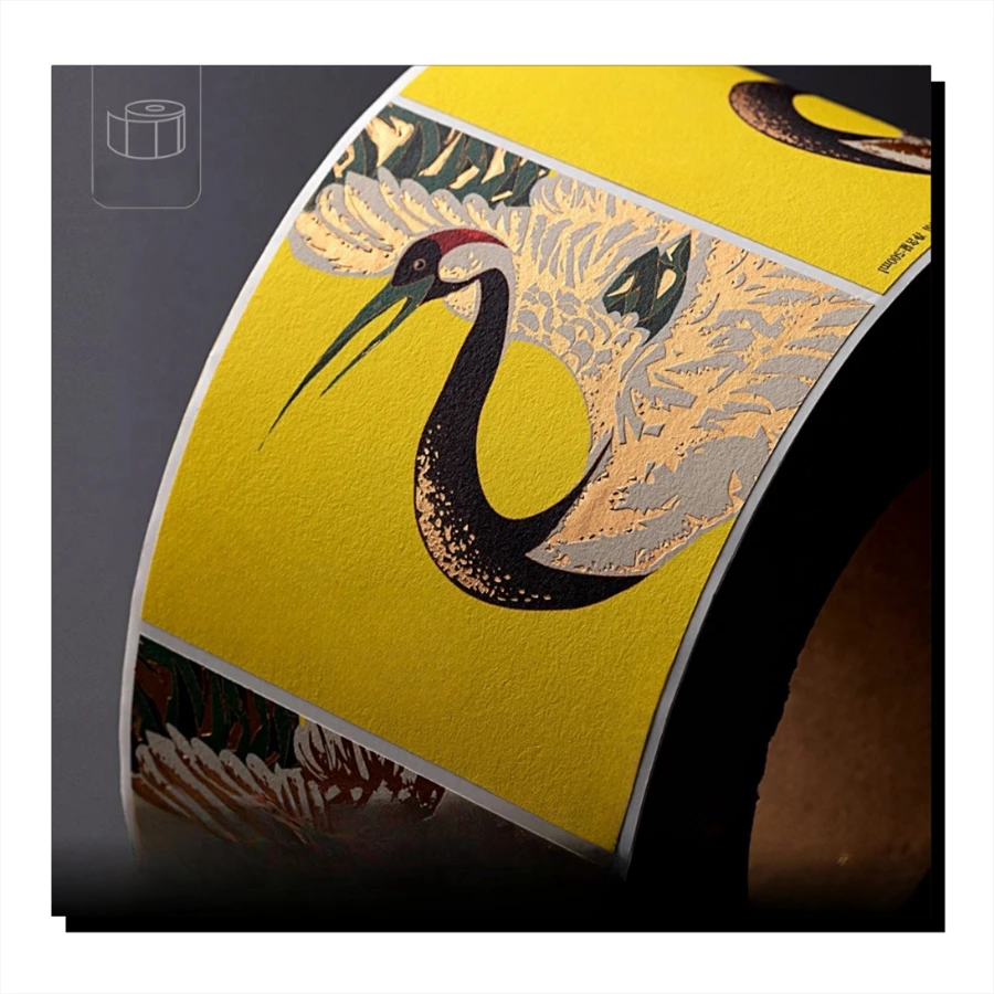 Custom Adhesive Sticker Roll Packaging Labels Rectangle Shape Skin Care Essential Oils Express Photo Frames Wigs Color Printing