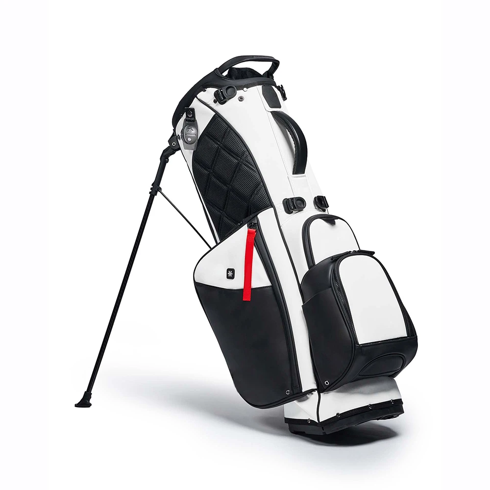 PRIMUS GOLF Wholesale Luxury golf stand bag leather customized 6/14 way ghost vessel jones stitch lightweight golf bag