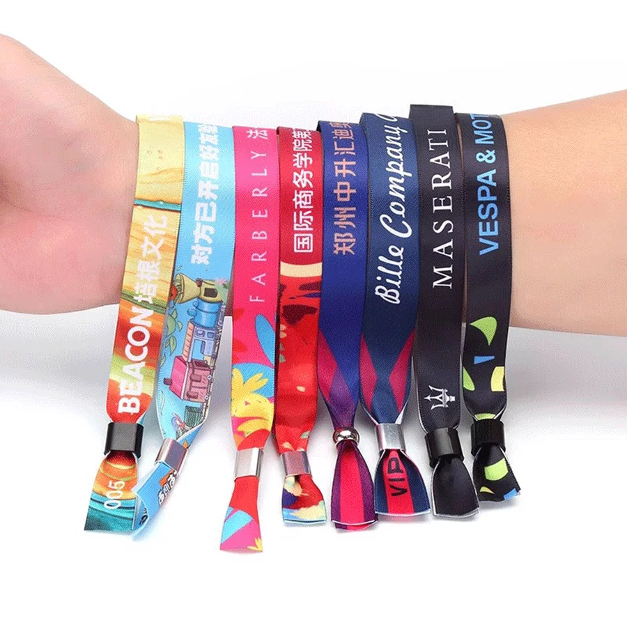 High quality NFC fabric woven bracelet wrist band adjustable RFID wristband
