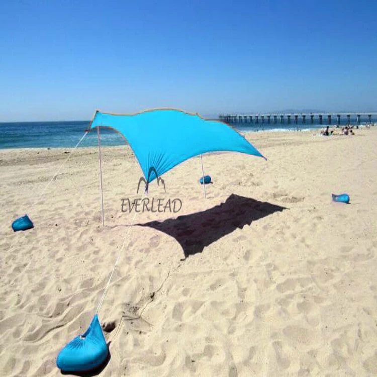 Легкий портативный выдвижной солнцезащитный тент стрейч УФ 50 + Лайкра Пляжная палатка