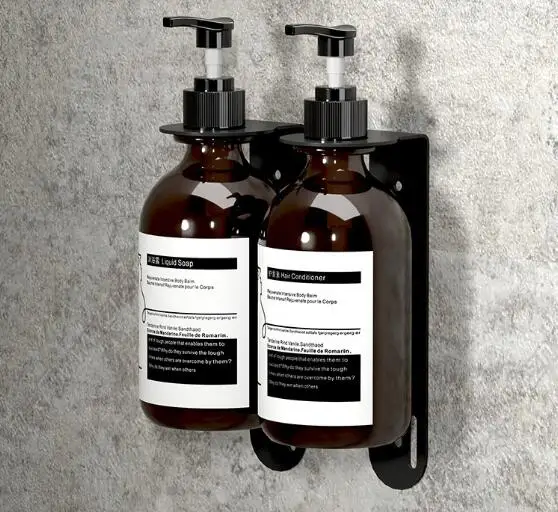 500ML Single Double Triple  Wall Mount Plastic Hand Liquid Soap Dispenser and Shower Bottles Dispenser with Pump for Bathroom