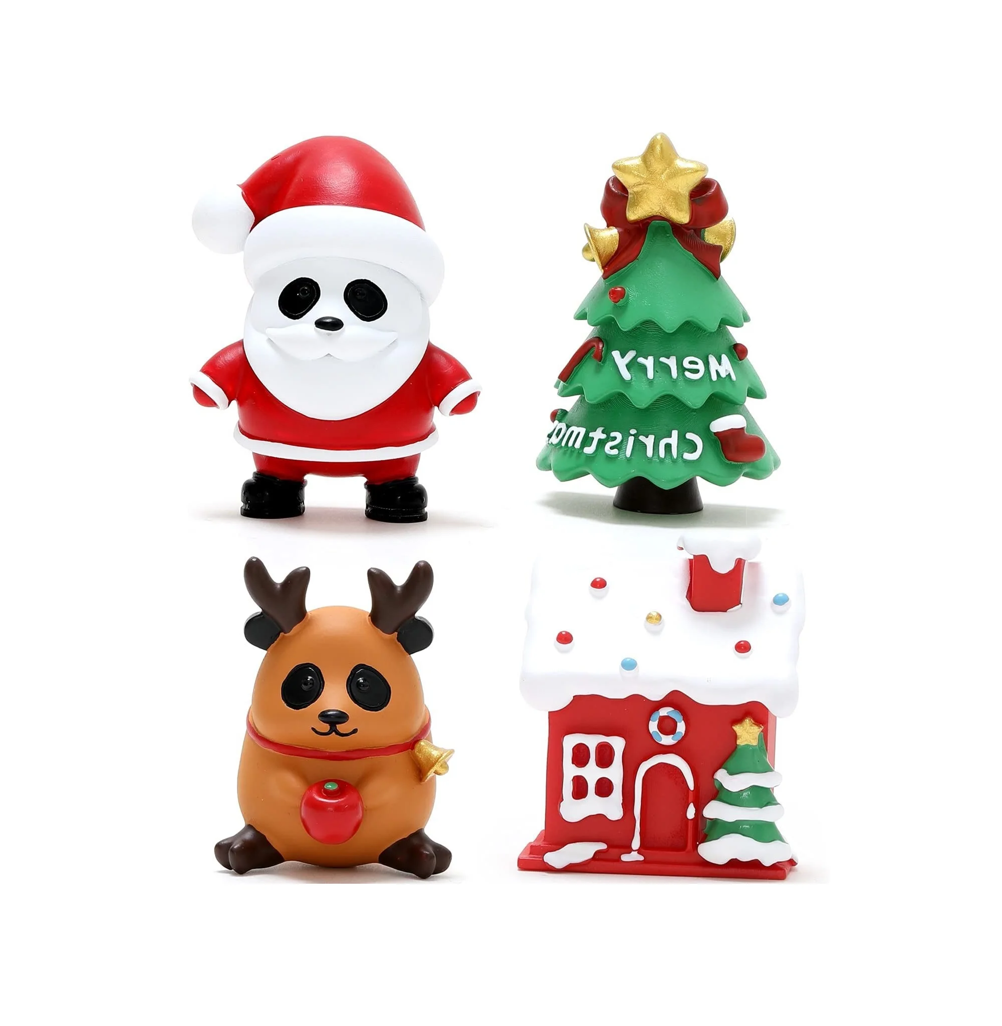 FREE SAMPLE Christmas Decorations Santa Claus Panda Refrigerator Magnets 3D Resin Magnet ,Cute Animal