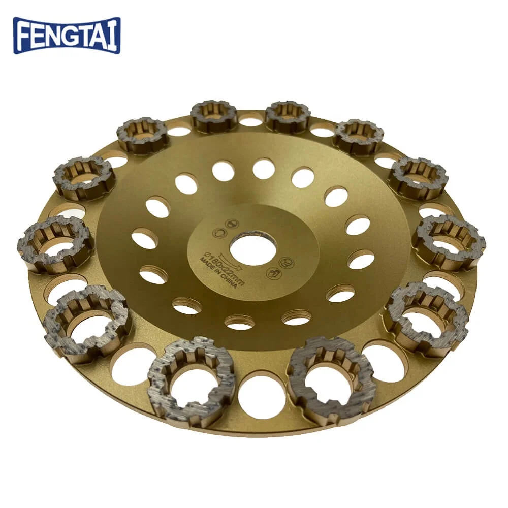 180*25*6*12T*22 high frequency ring turbo diamond cup diamond grinding wheel for concrete , stone