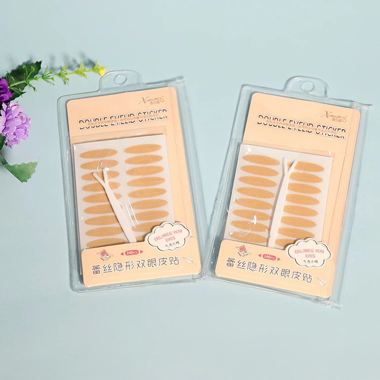 
240 pairs New lace eyelid stickers mesh invisible beginner waterproof girl double eyelid stickers makeup tool Cosmetic Tool 