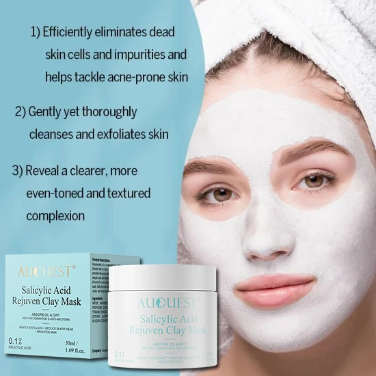 Private Label Clay Mud Face Mask Anti wrinkle Facial Moisturizer Anti-Aging Salicylic Acid Rejuven Clay Mask For Face Care