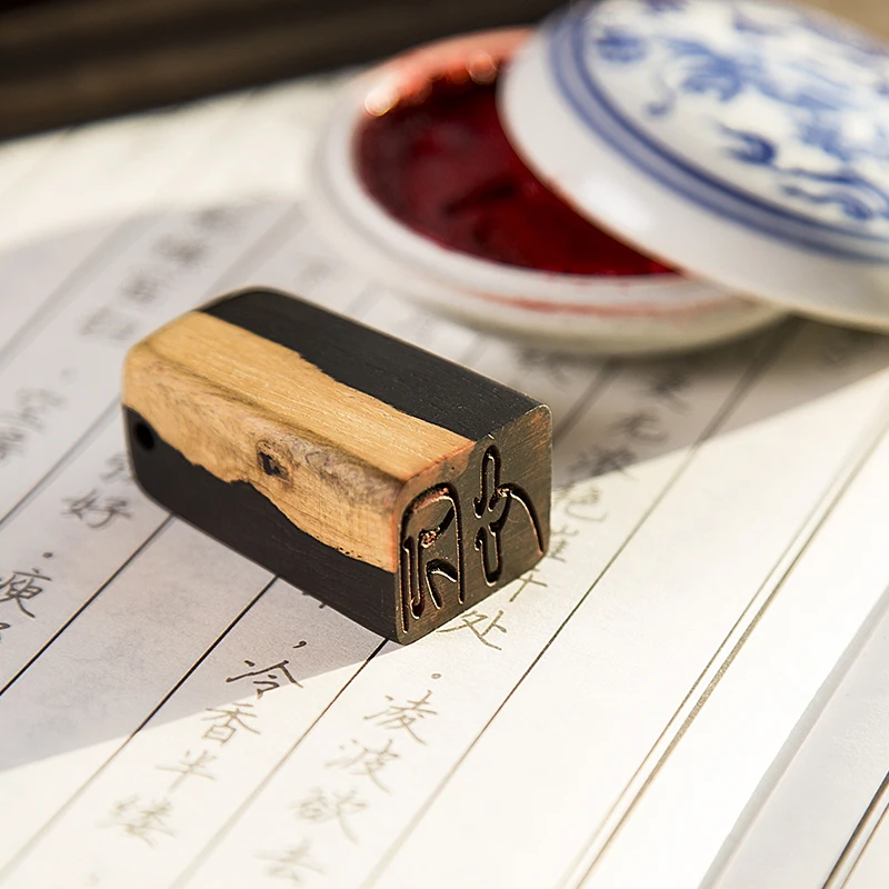 Wholesale Square Customize Wooden Seal Stamp