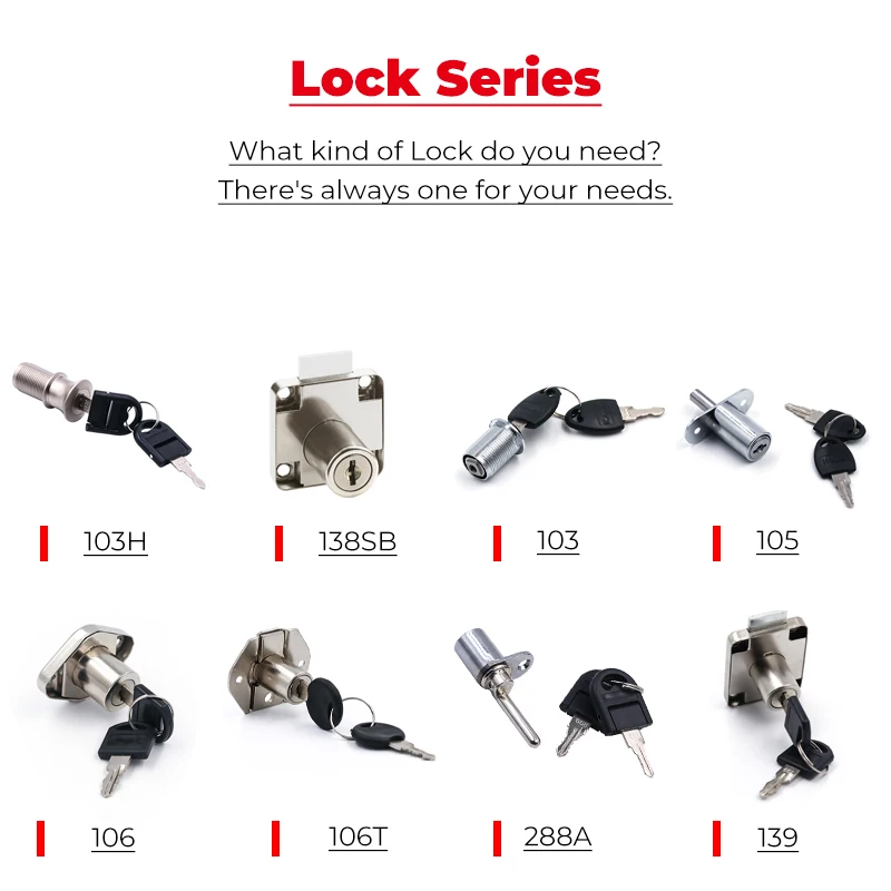 Temax 138SB Cabinet Lock Furniture Steel Desk Door Drawer Lock