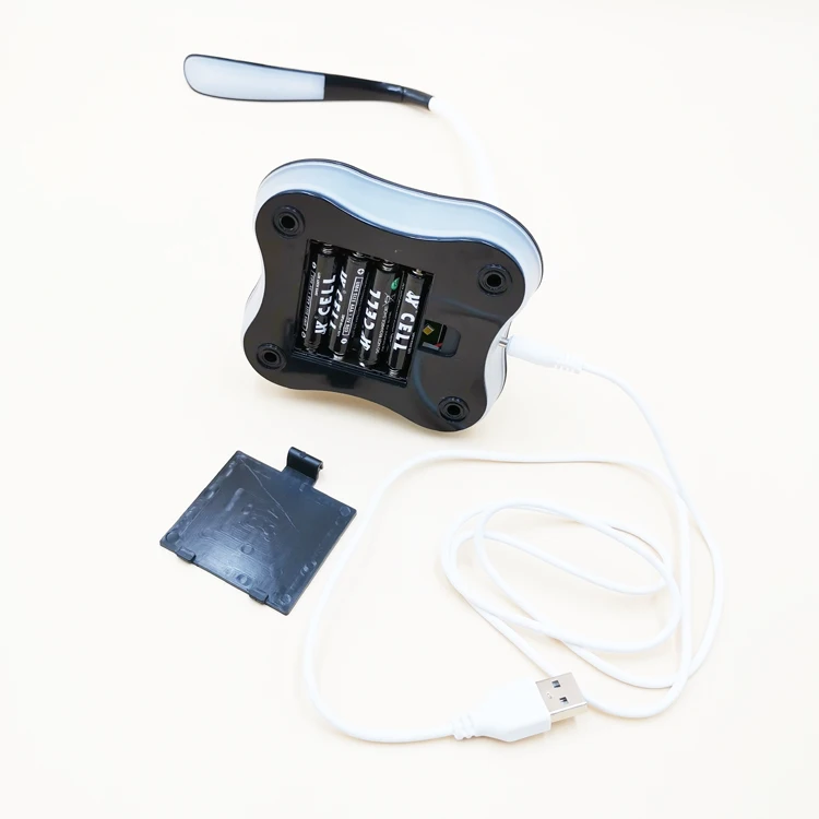 2 in 1 plastic 14 LED USB Flexible led book lamp reading light table lamp