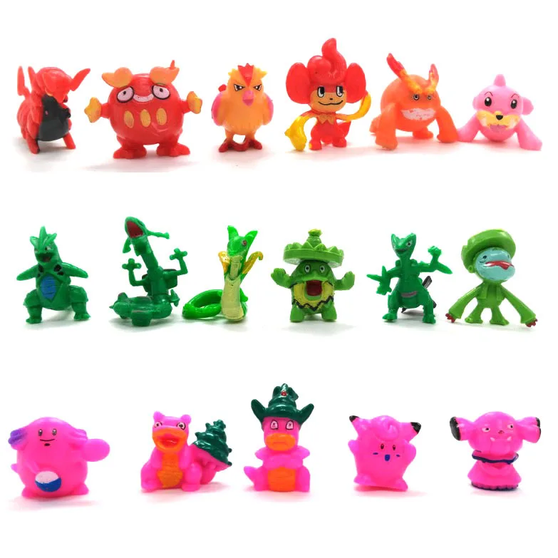 Hot Sale Good Quality 2-3 cm 144 Different Style Pokemoned Figures PVC Mini Child Toy Action Figure Poke mon for Kids