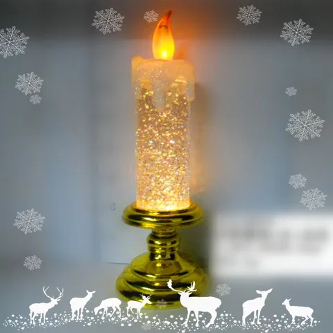 
40mm Battery Operated Electric Acrylic Christmas Acrylic Candlesticks 