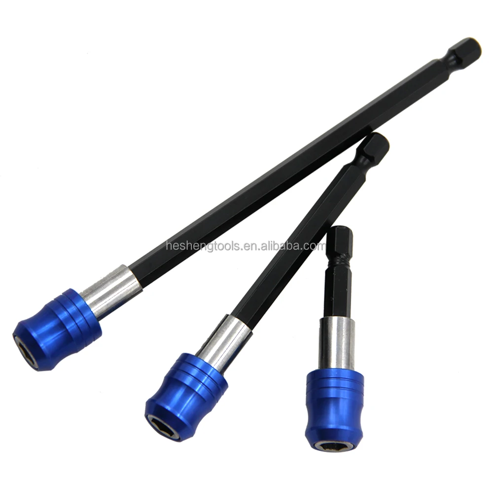 3PC 60/100/150mm 1/4 Inch Hex Shank Automatic lock Screwdriver Bit Extension Rod Quick Release Magnetic Lengthen Batch Head Rod