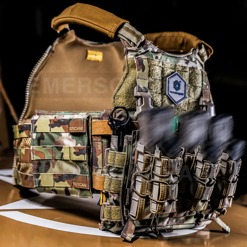 Emersongear 500D Cordura Nylon Multicam Magazine Pouch Vest Panel Tactical Vest Gear Accessories For VS LAVC Style Tactical Vest