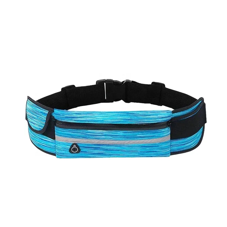 Sport Reflective Waterproof Neoprene Running Belt Waist Pouch Unisex Women Multi-zipper Phone Wallet and Crossbody Bag Zipper