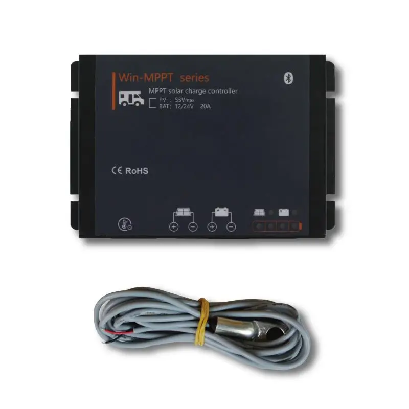Lumiax Waterproof Solar Charger Controller 12v 24v 20A LED MPPTCE Rohs ISO9001 Common Negative for rv