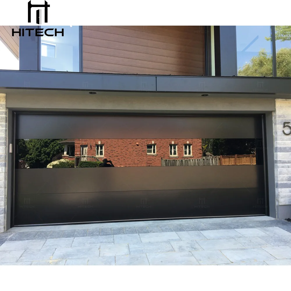 Автоматический подъемник для электрических гаражных дверей Hitech алюминиевый сплав закаленное матовое стекло комбинированная дверь гаража