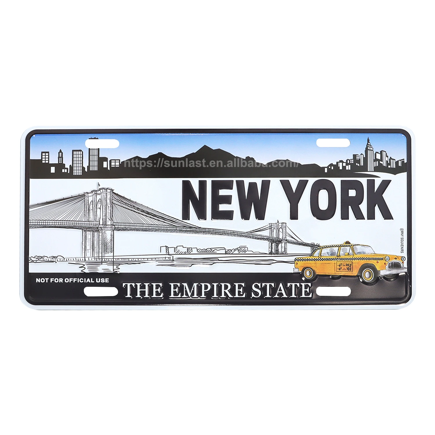 USA 13*50CM Aluminum embossed Car License Plate Number Car Plate custom License Plate for decoration