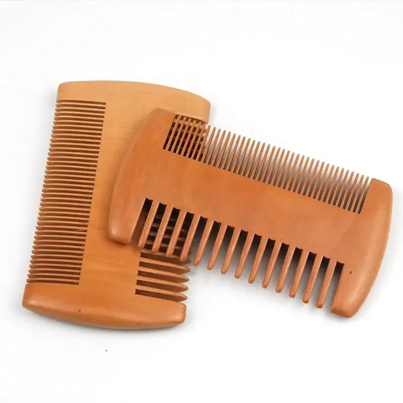 Wholesale Wooden Lice Comb OEM Engraved Logo Black Hair Beard Comb For Home Use