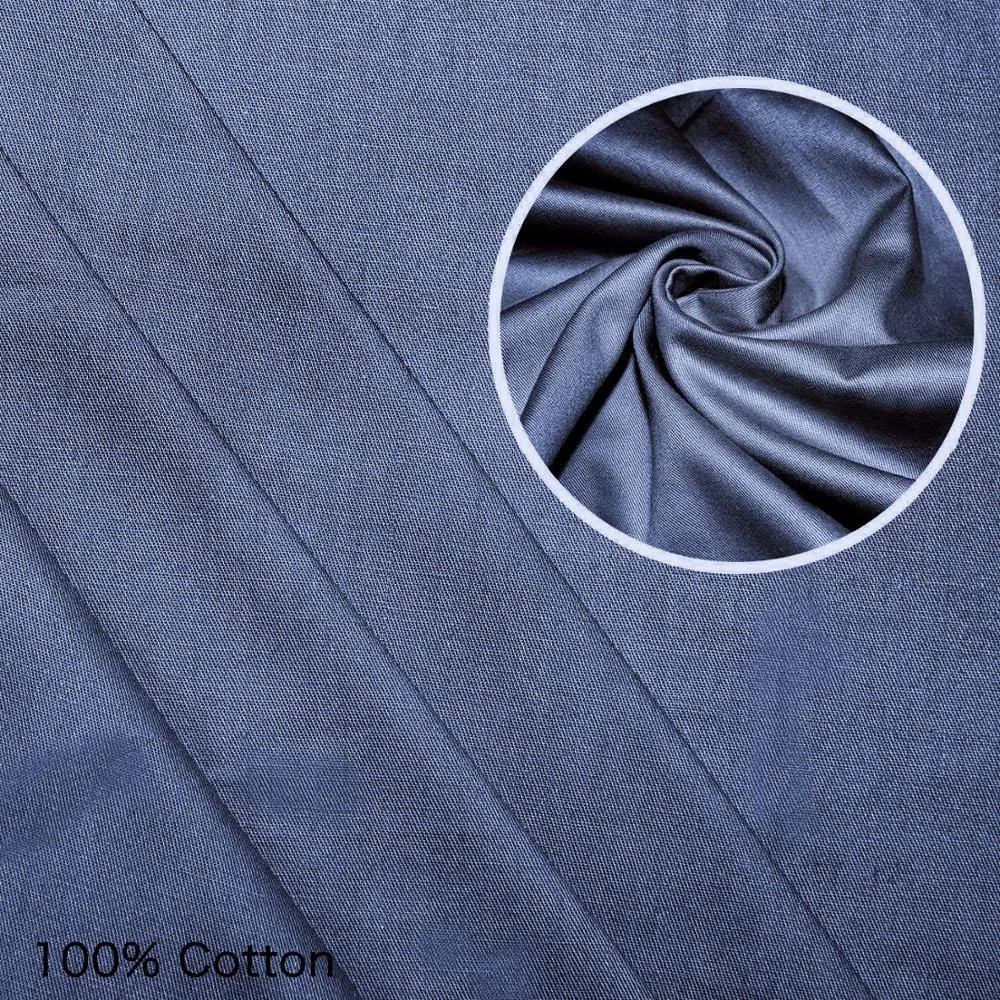 100% Cotton custom blue color duvet cover for weight blanket