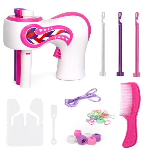 Hairdressing puzzle diy three strand braid hands girl house electric automatic hair braider toy