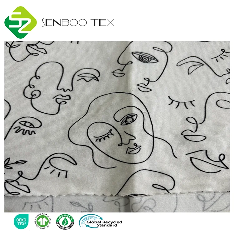 Новый дизайн, мягкая индивидуальная печать, г/кв. М, органический хлопок, одинарная трикотажная ткань, оптовая продажа