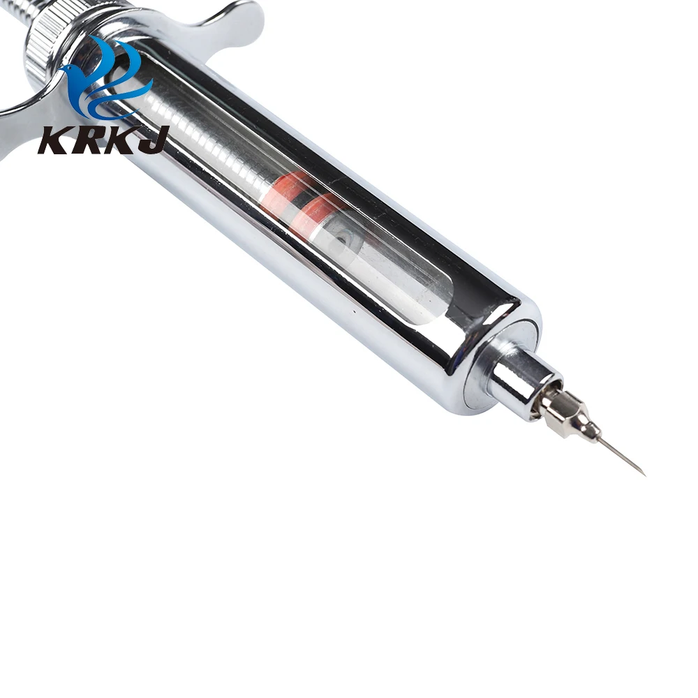 KD204 Veterinary Brass Metal Luer Lock Injection Syringe 10ml 20ml 30ml 40ml 50ml 100ml for Pig Horse Cattle Sheep
