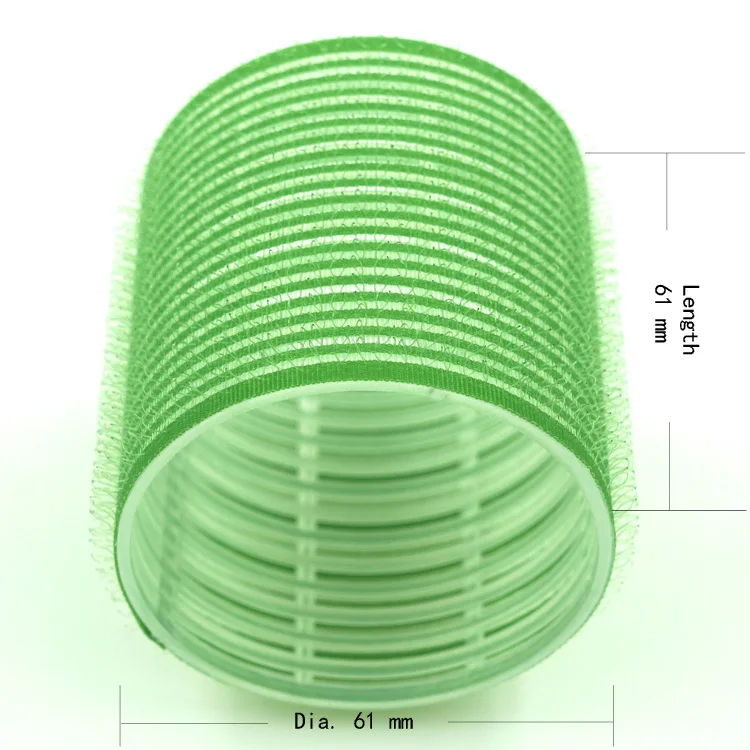 3PK 61MM Large Easy Self-grip Types Curly Plastic Cone Hair Roller