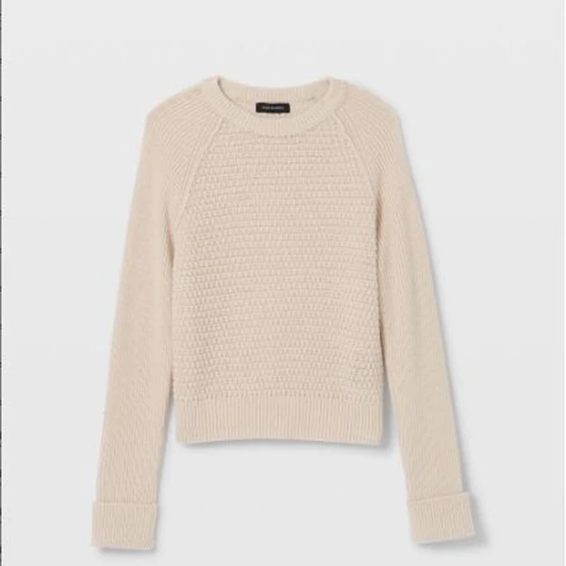 Корейский модный дизайнерский пуловер для девочек, Хлопковый вязаный Топ, женский свитер, вязаный пуловер с длинным рукавом, свитер, зимняя одежда