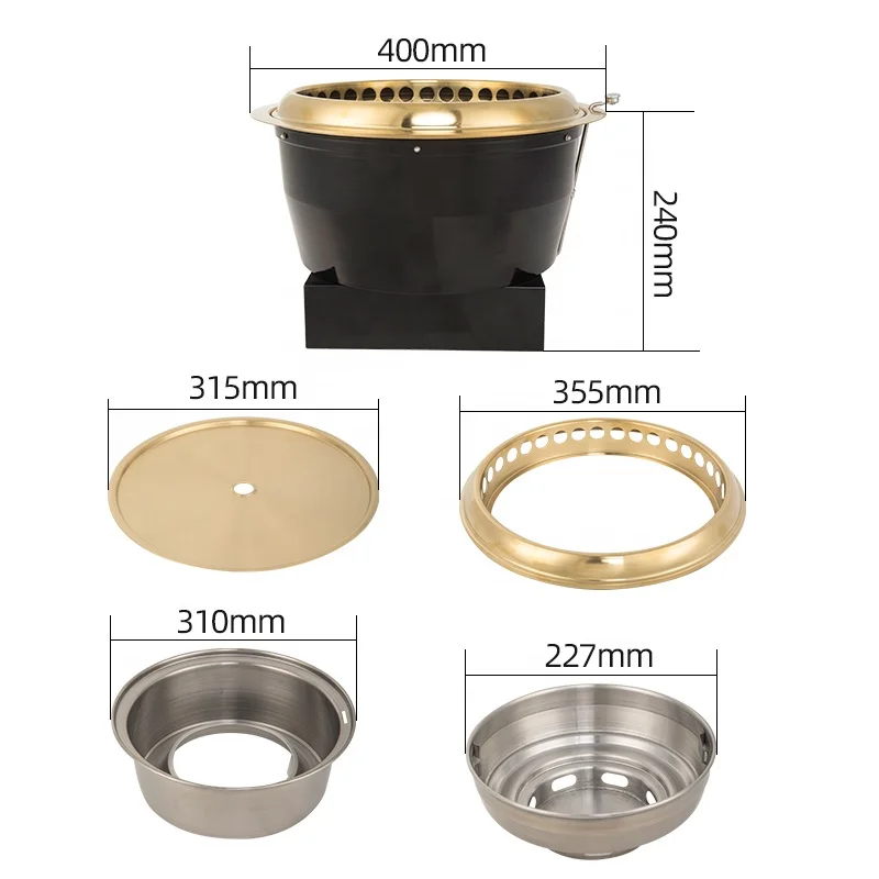 Korean Restaurant Charcoal Barbecue Oven Thickened Material Durable And Durable Factory Goods