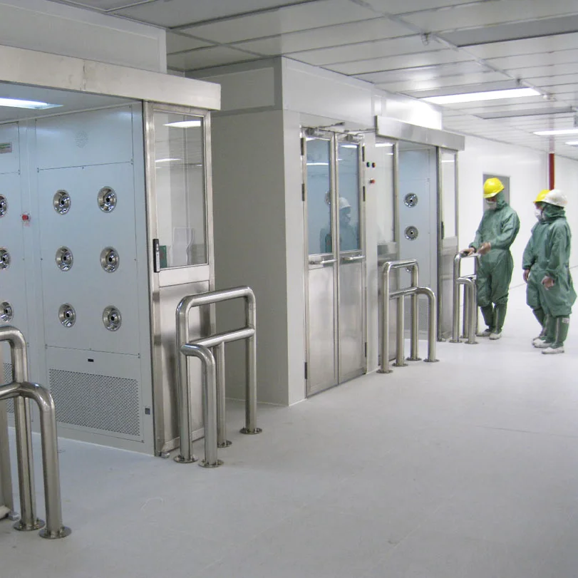 Modular Single Person Cleanroom Stainless Steel Air Shower with Air Interlocked System Air Shower