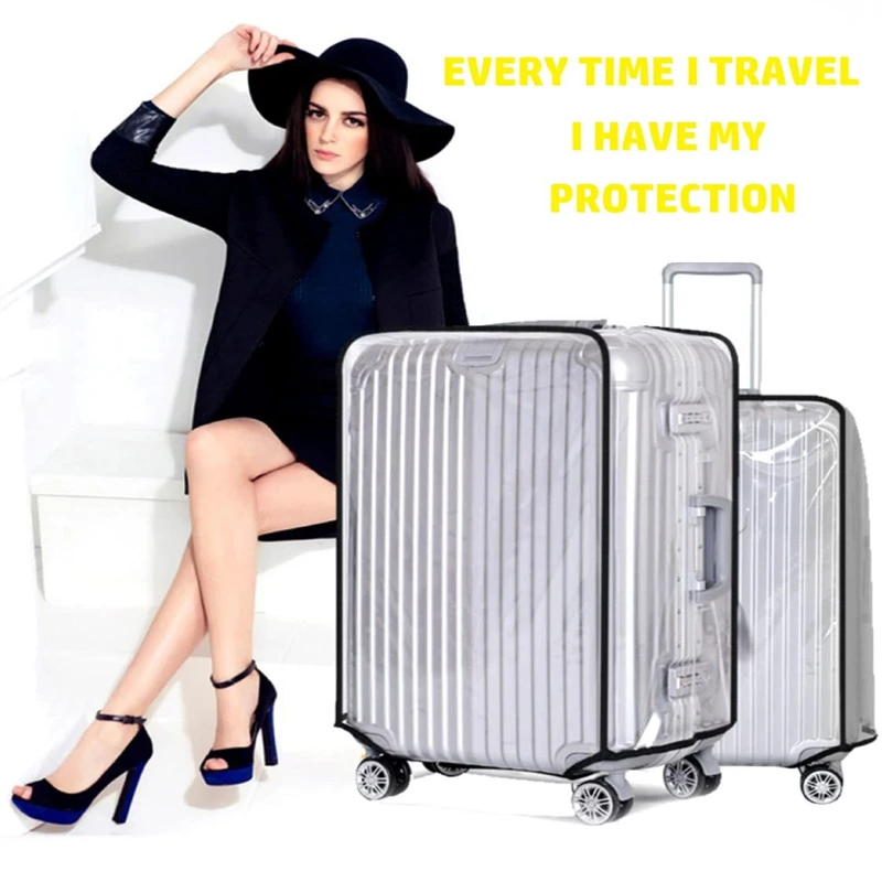 Favorable Price Clear Thick Wear Resistant Transparent Waterproof Dustproof Transparent Trolley Case Pvc Suitcase Cover
