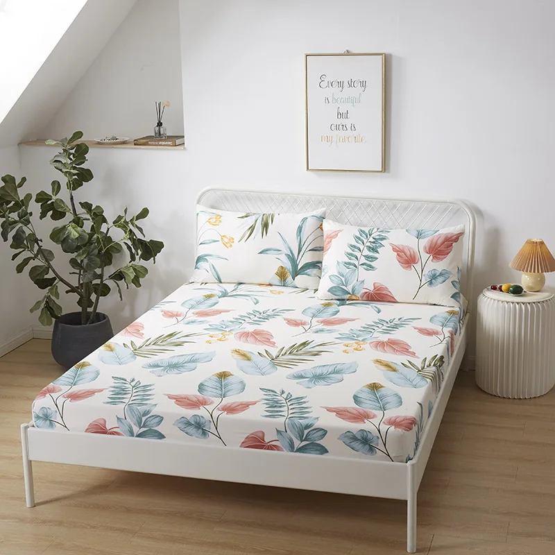 Мулан, постельное белье с цветочным принтом, индивидуальные Натяжные простыни, оптовая продажа, хлопковое покрывало из полиэстера