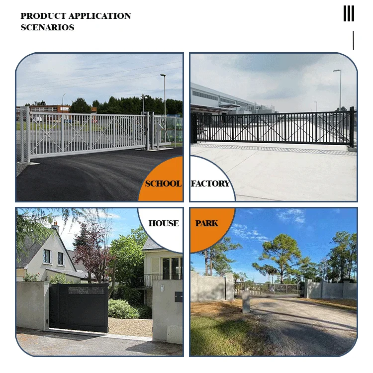 JHR Modern Simple Steel Folding Gate Design Philippines Aluminium Gates Security Folding Expandable Gate