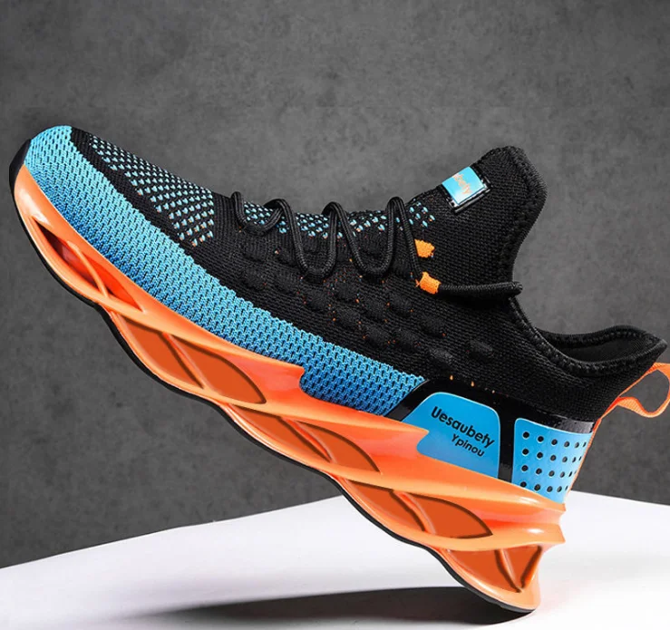 2021 spring new sports and leisure running shoes trendy breathable flying woven travel male xm28