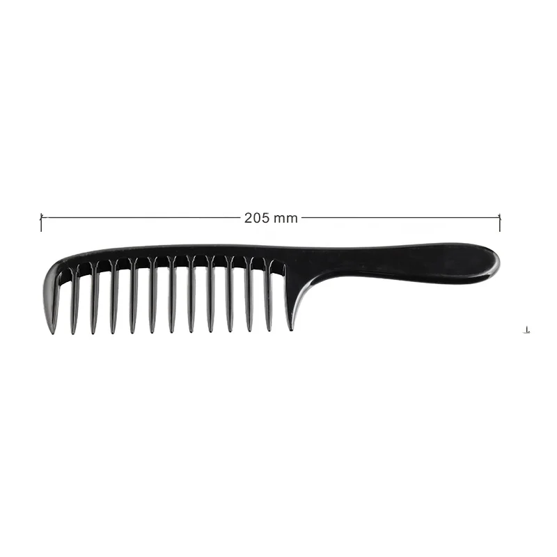 Black Double Hair Salon ABS Plastic Row Tooth Comb