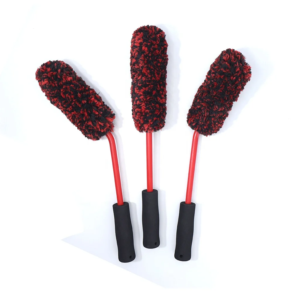 ShineOpen Hot Sale Car Wheel Cleaning Soft Microfibre Wheel Brush Automotive Car Wheel Rim Detailing Brush