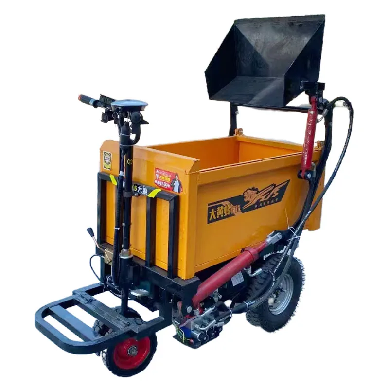Hot Sale Garden Mini Truck Dumper Electric Bucket Three Wheel Accumulator 48V45A Hand Push Ash Hopper Car
